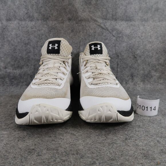 Under Armour Shoes Womens 8 Athletic Trainers Basketball Sports Active White Mid - Picture 3 of 16